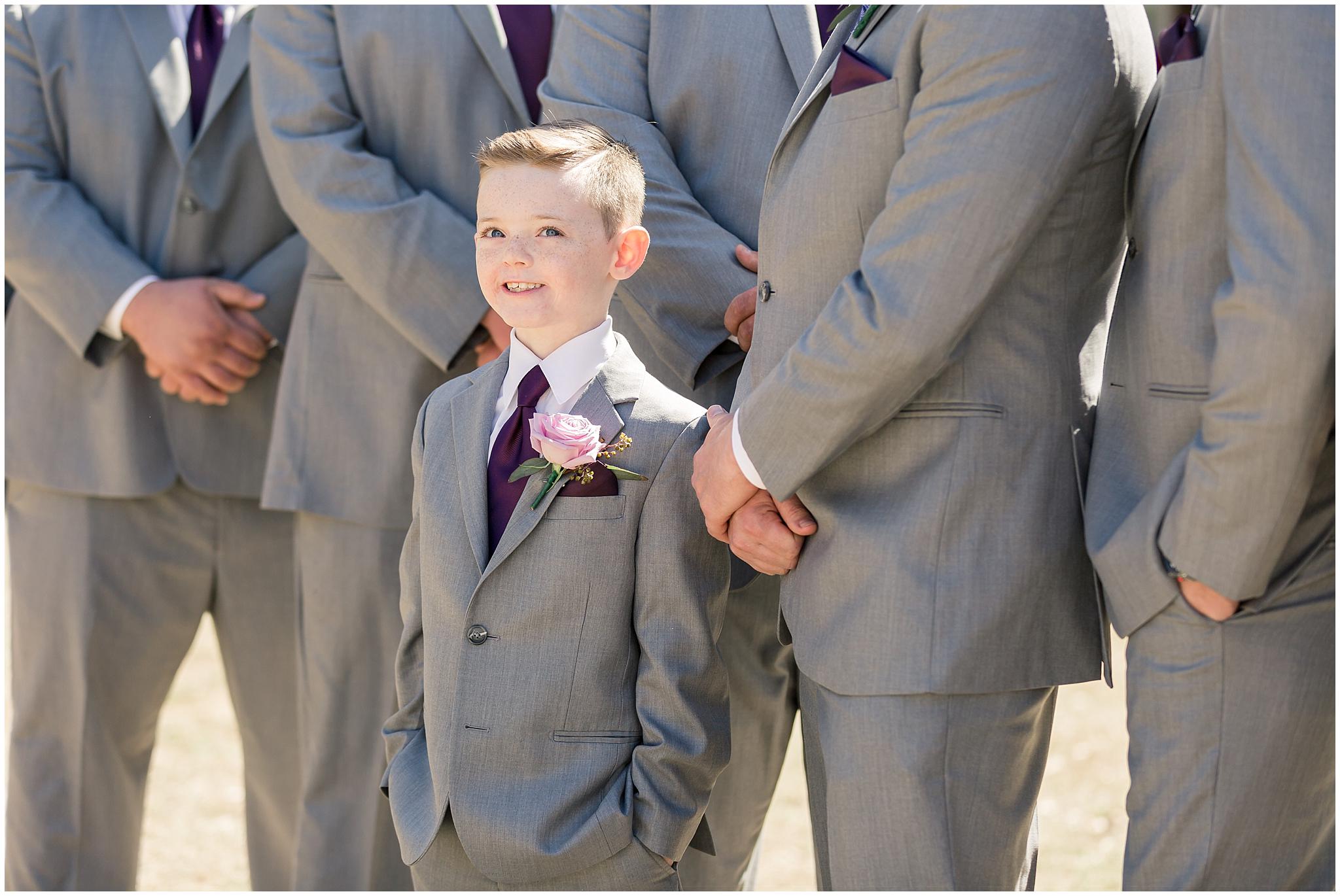 grey gray groomsman suits tuxs purple ties 9 oaks farm spring wedding pictures_0001.jpg