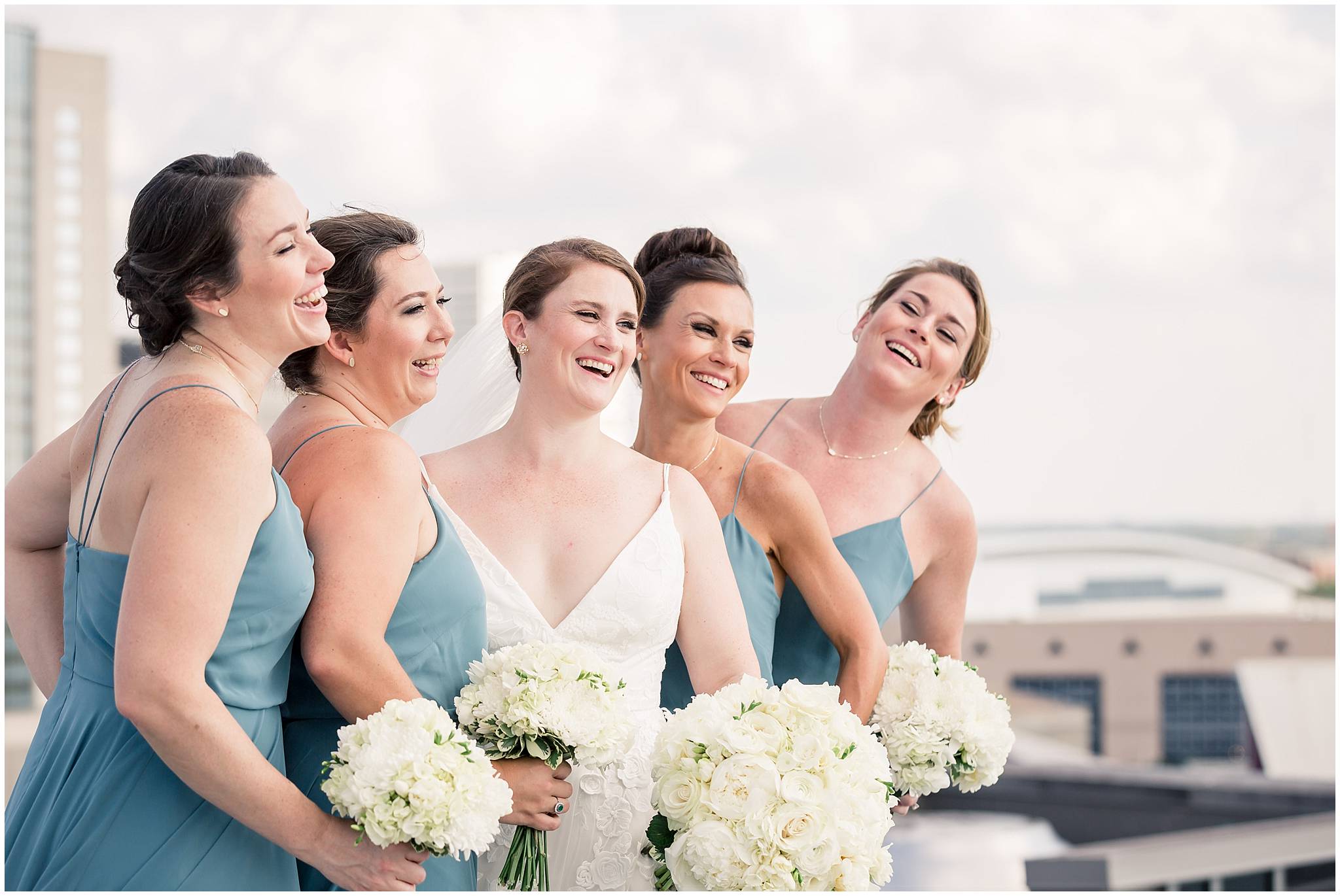 ventanas wedding blue bridesmaids dress pictures