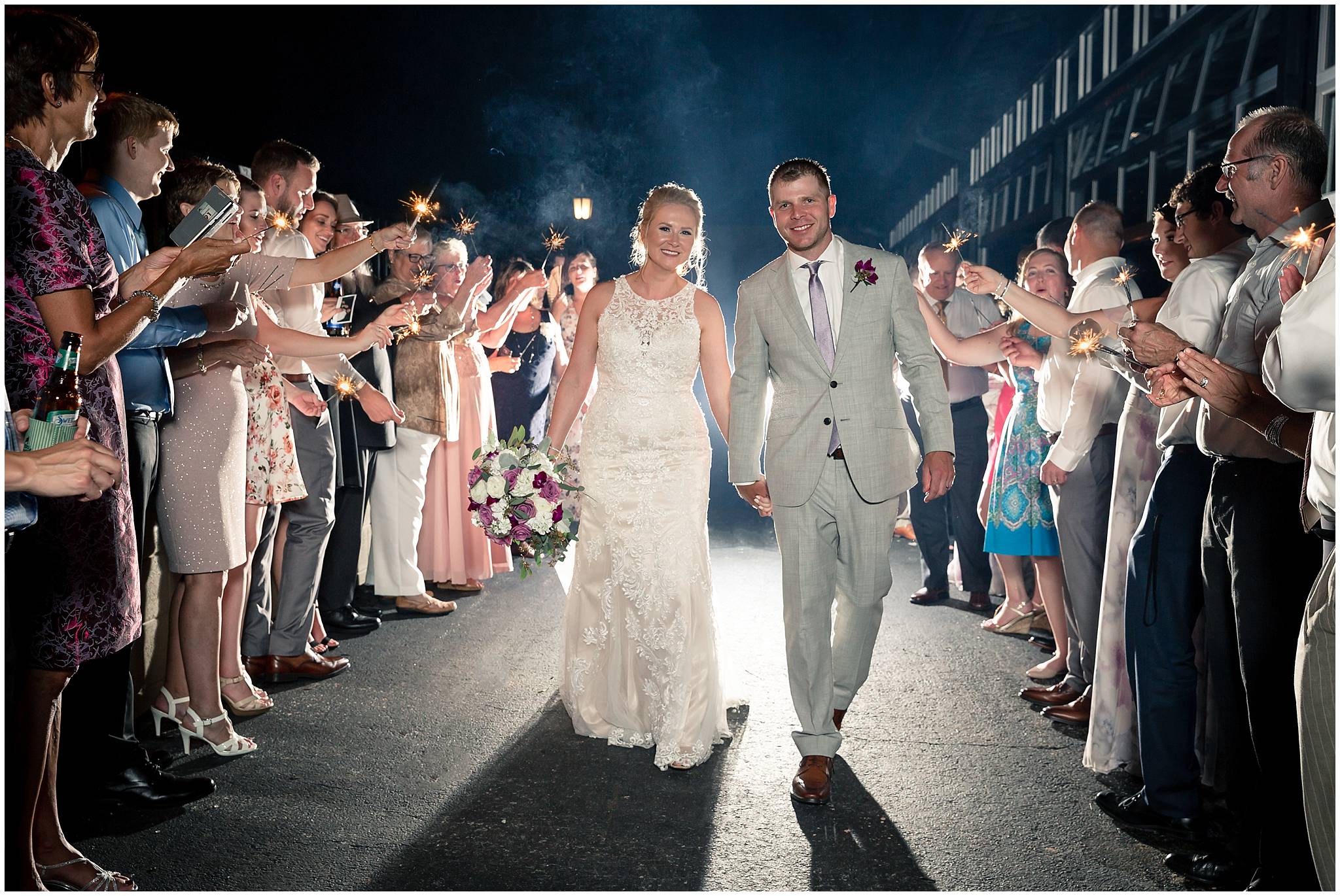 Chateau Elan Winery Resort Wedding Pictures Best wedding Sparkler Exit Pictures
