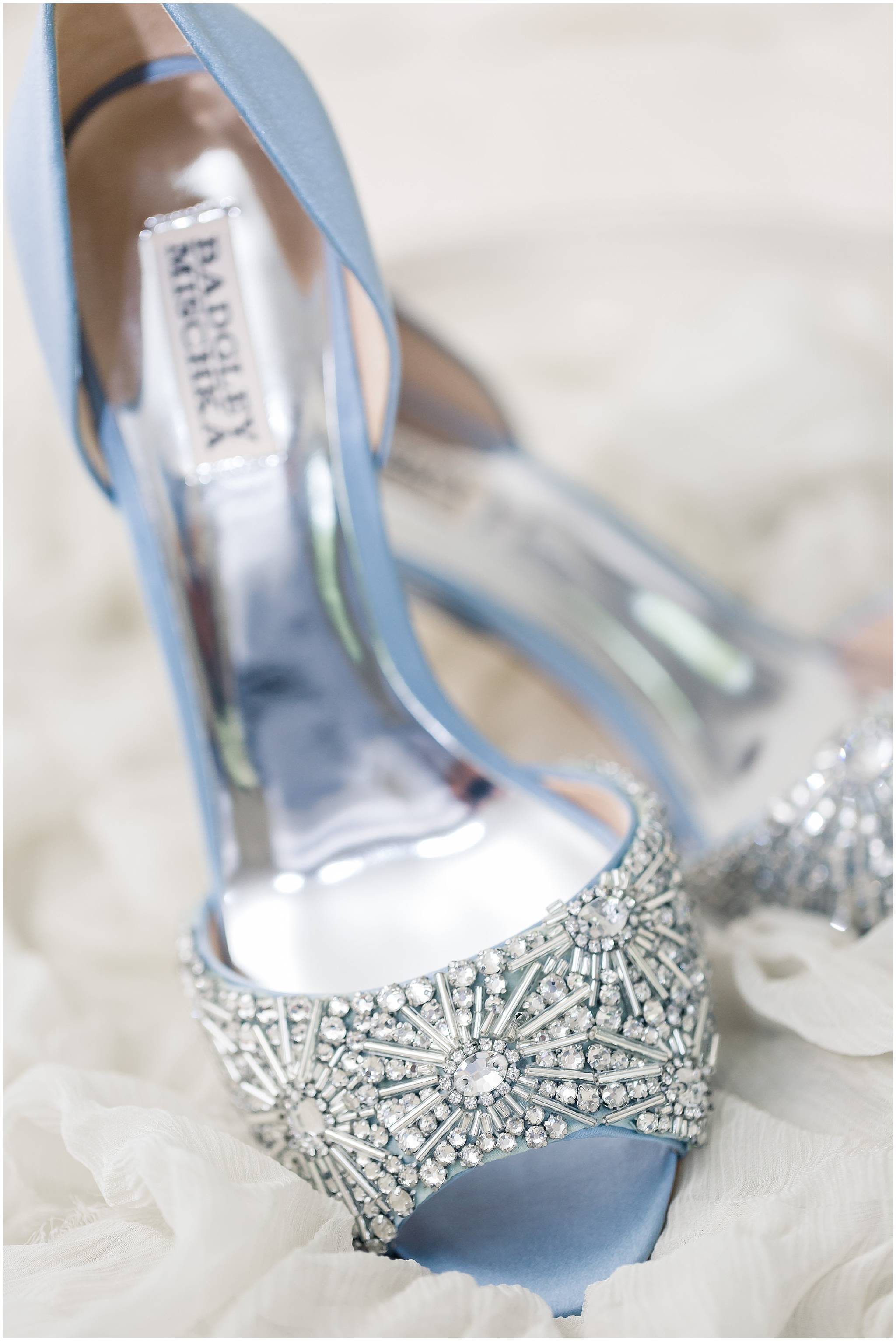 blue badgley mischka wedding shoes