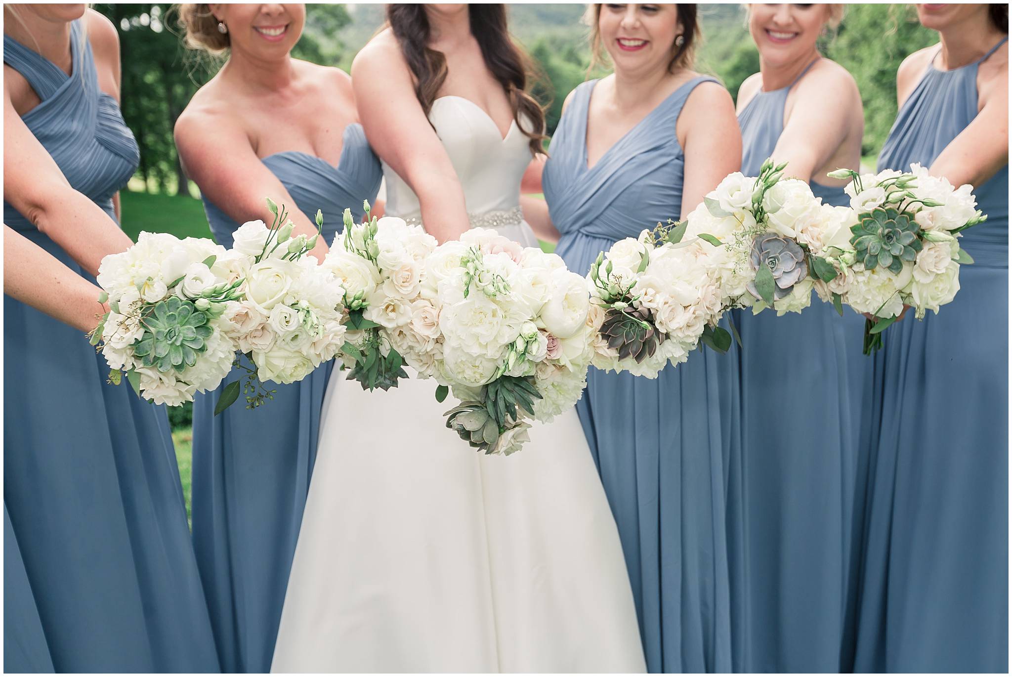 dusty blue bridesmaids dresses pictures wedding