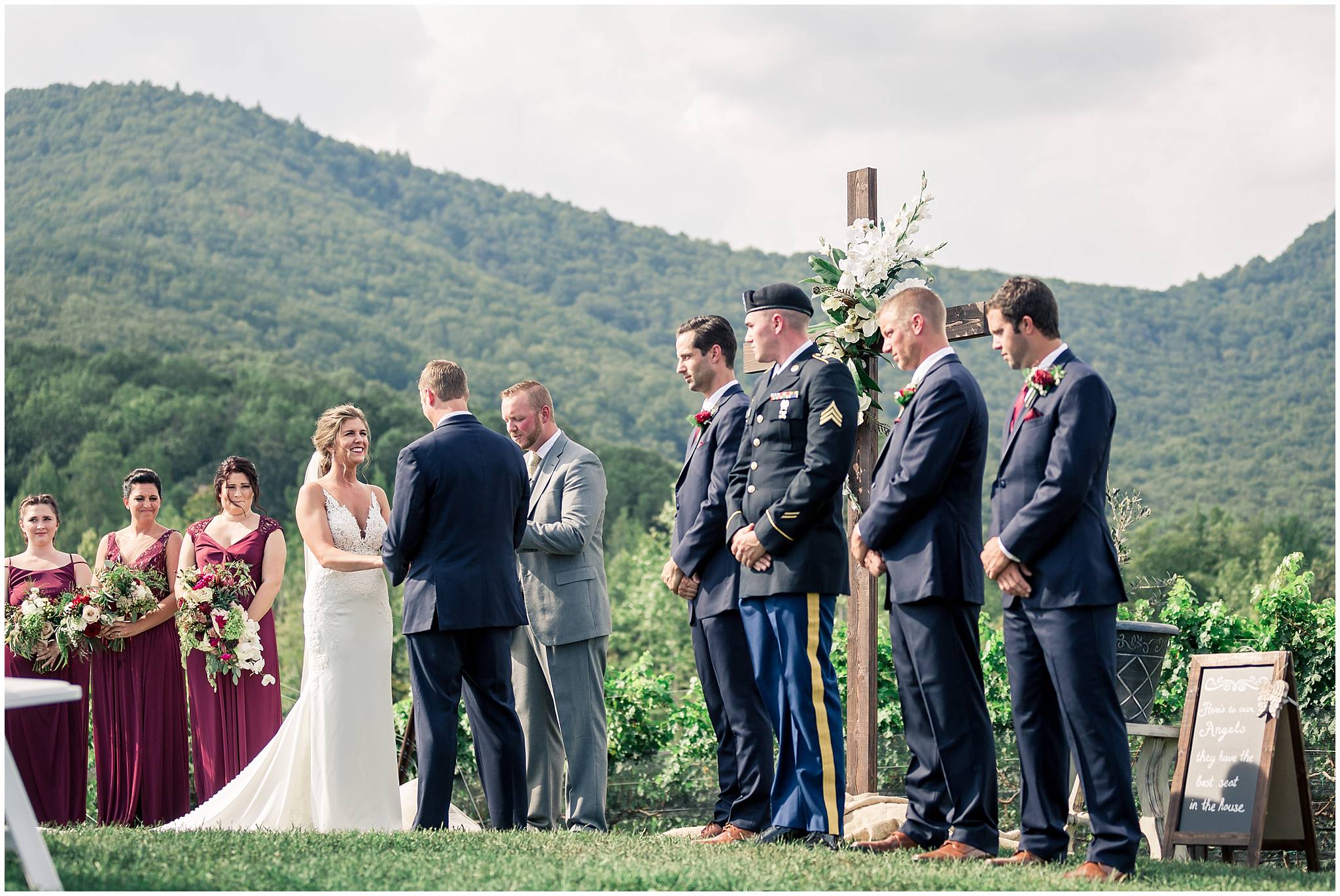 yonah mountain vineyards wedding ceremony kensington hill pictures