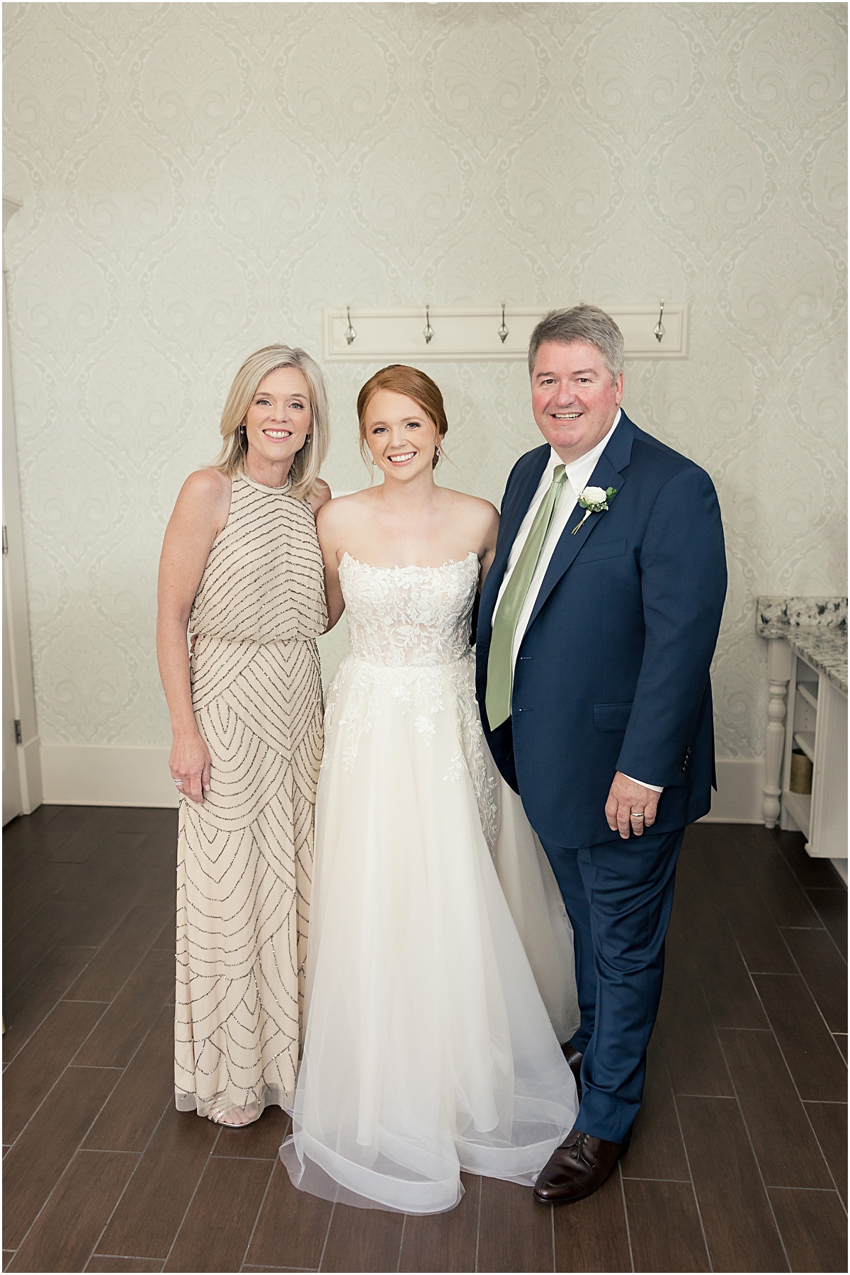Grace with her family at Cleveland GA Wedding Venues