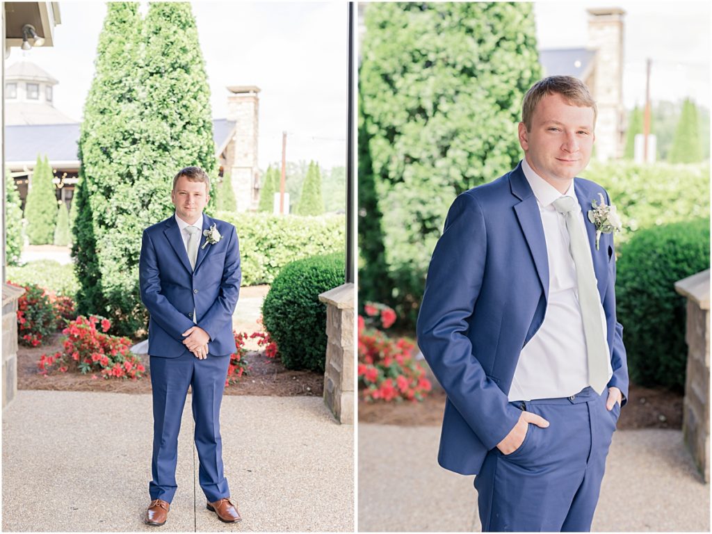 Collage of the Groom posing at Cleveland GA Wedding Venues