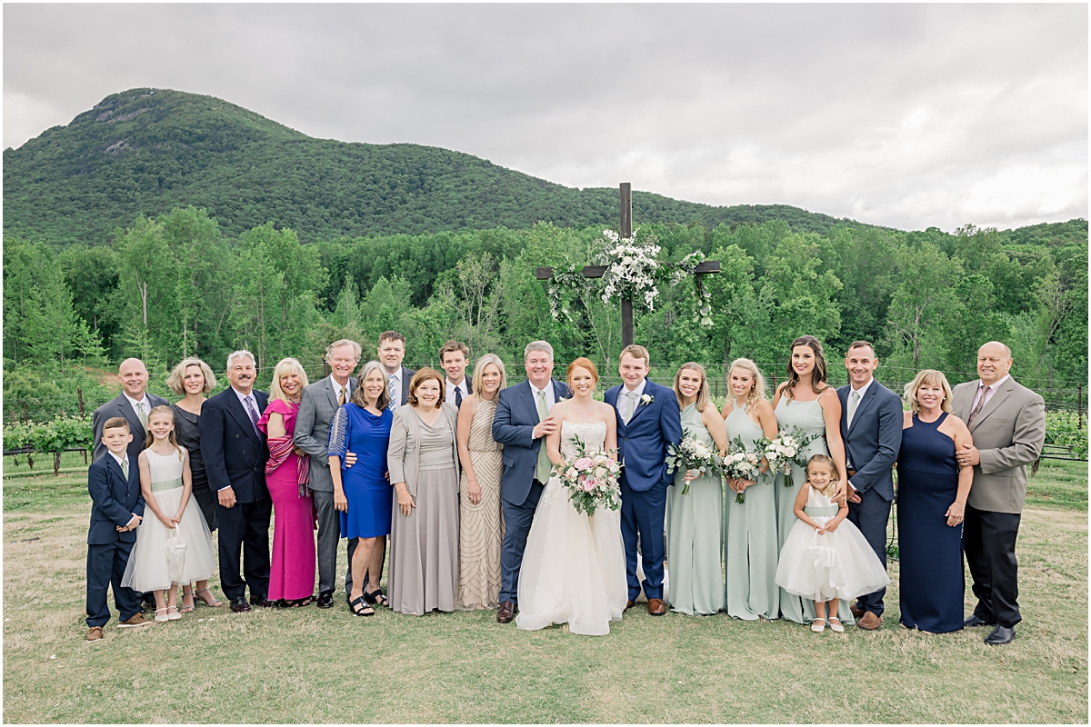 Portraits of GRaces extended family at Cleveland GA Wedding Venues