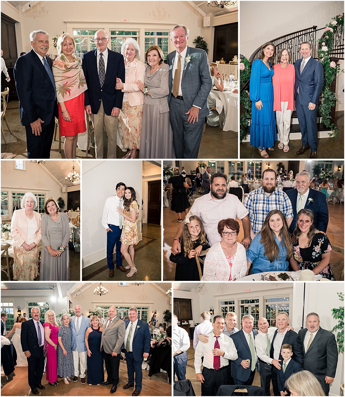 Collage of family at Cleveland GA Wedding Venues