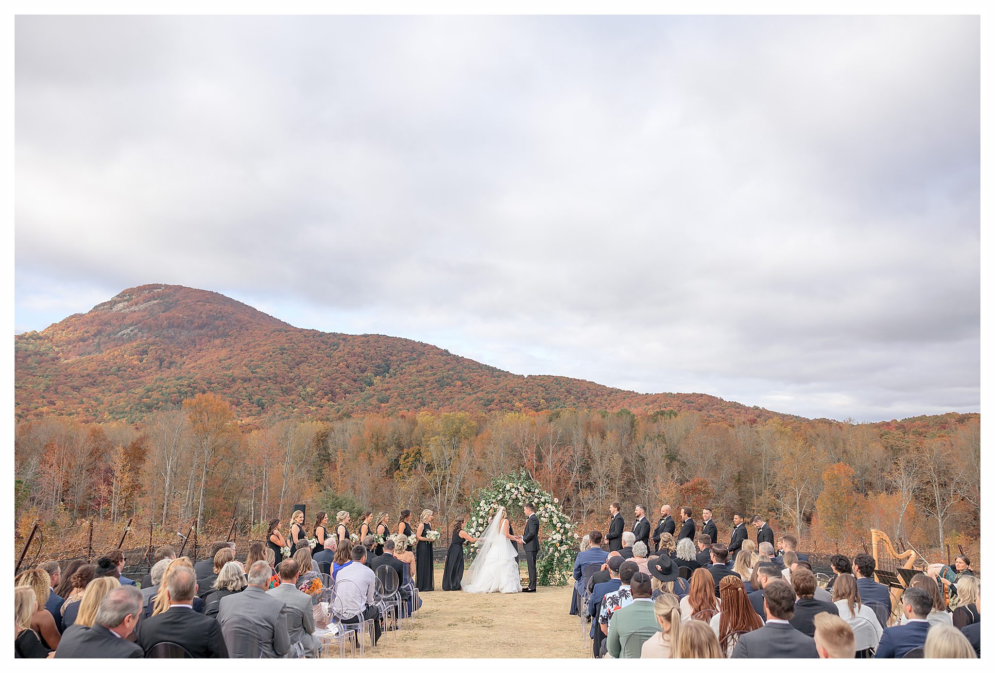 luxury wedding ceremony yonah mountain vineyards